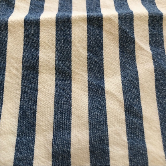 Forever 21 Women’s Size M Blue/White Stripes Mini Short Skirt Side Zip Casual - Picture 9 of 16